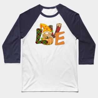 Love Fall Gnome Baseball T-Shirt